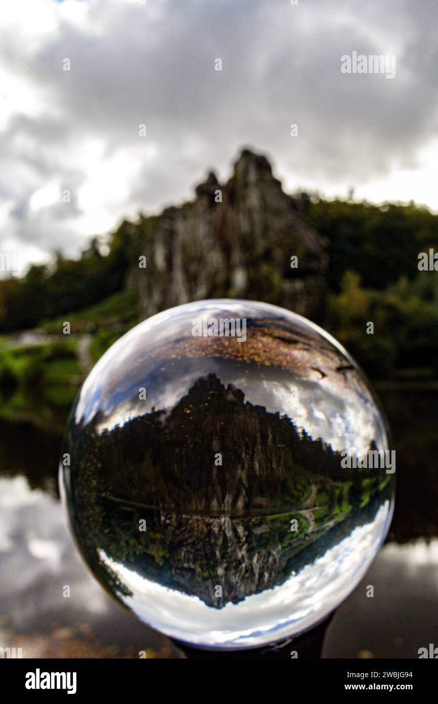 Die Externsteine in Horn-Bad-Meinsberg sind einfach schön anzusehen. Man kann dort auch Wunderbar Wandern gehen. Stockfoto