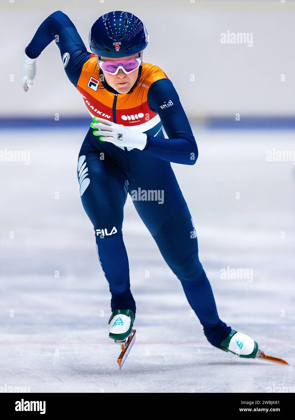 DANZIG - Short Tracker Xandra Velzeboer während des Trainings im Vorfeld der ISU KurzstreckenEuropameisterschaft in Polen. ANP IRIS VAN DEN BROEK Stockfoto