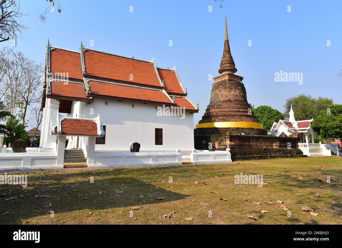 Sukhothai Historical Park, Wat Traphang Thong. Thailand. Stockfoto