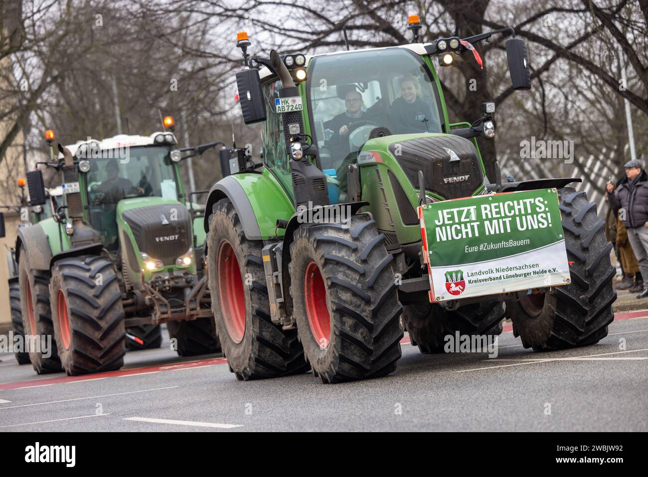 Hannover, Niedersachsen, Deutschland - 11. Januar 2024: Bauernproteste ...