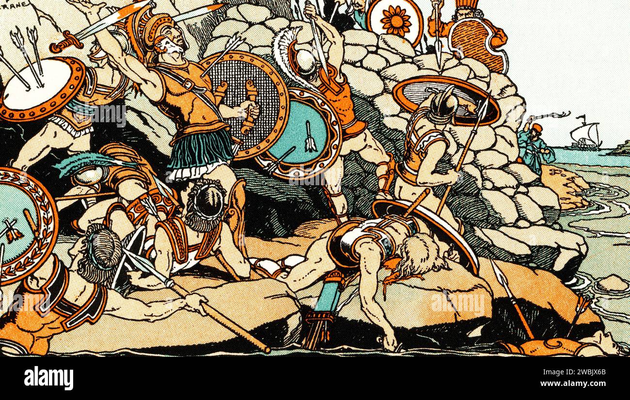 Der letzte Stand von Leonidas bei Thermopylen. Von Donn Philip Crane