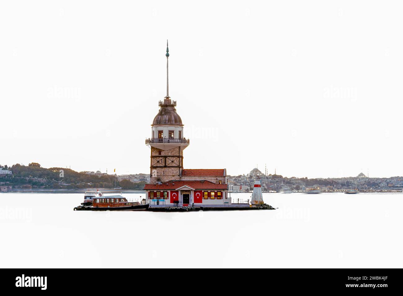 Maiden's Tower und Skyline von Istanbul Stadtbild der Türkei Stockfoto