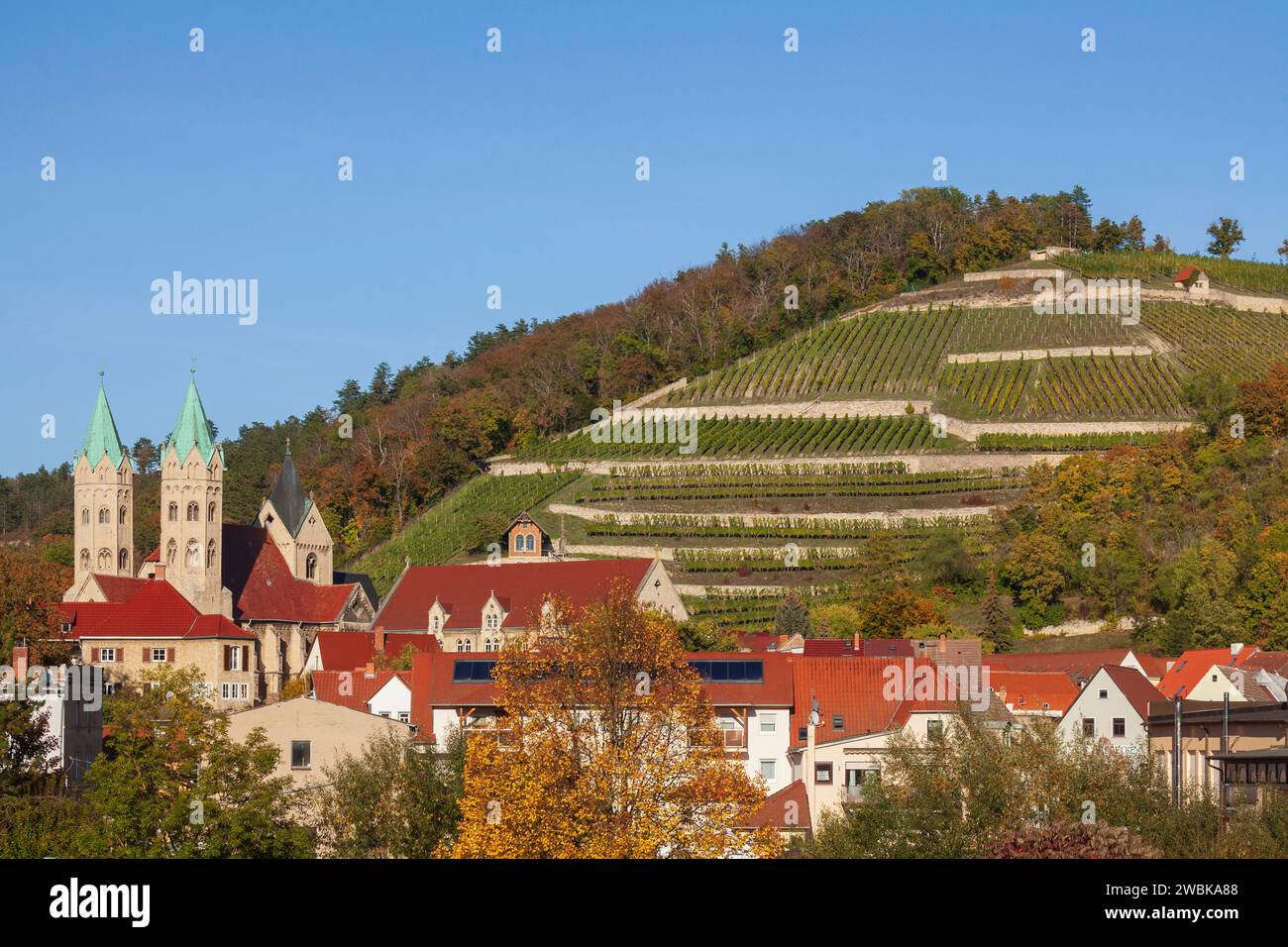 Kirche St. Mary, Freyburg an der Unstrut, Burgenlandkreis, Sachsen-Anhalt, Deutschland, Europa Stockfoto