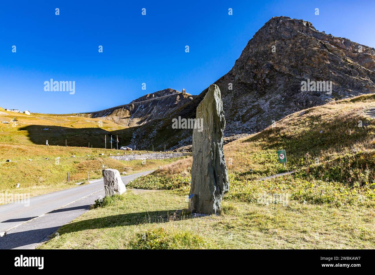 Felsenausstellung bei der Alpine Nature Show, hinter Fuscher Törl, Großglockner Hochalpenstraße, Nationalpark hohe Tauern, Salzburger Land, Salzburg, Österreich Stockfoto