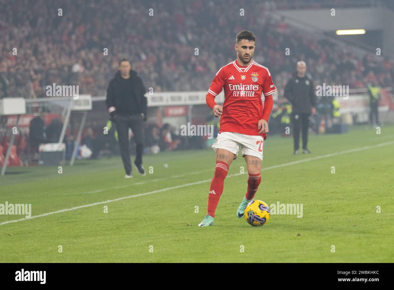 Januar 2024. Lissabon, Portugal. Benficas Stürmer aus Portugal Rafa Silva (27) im Achtelfinale des portugiesischen Pokals: Benfica vs Braga Credit: Alexandre de Sousa/Alamy Live News Stockfoto