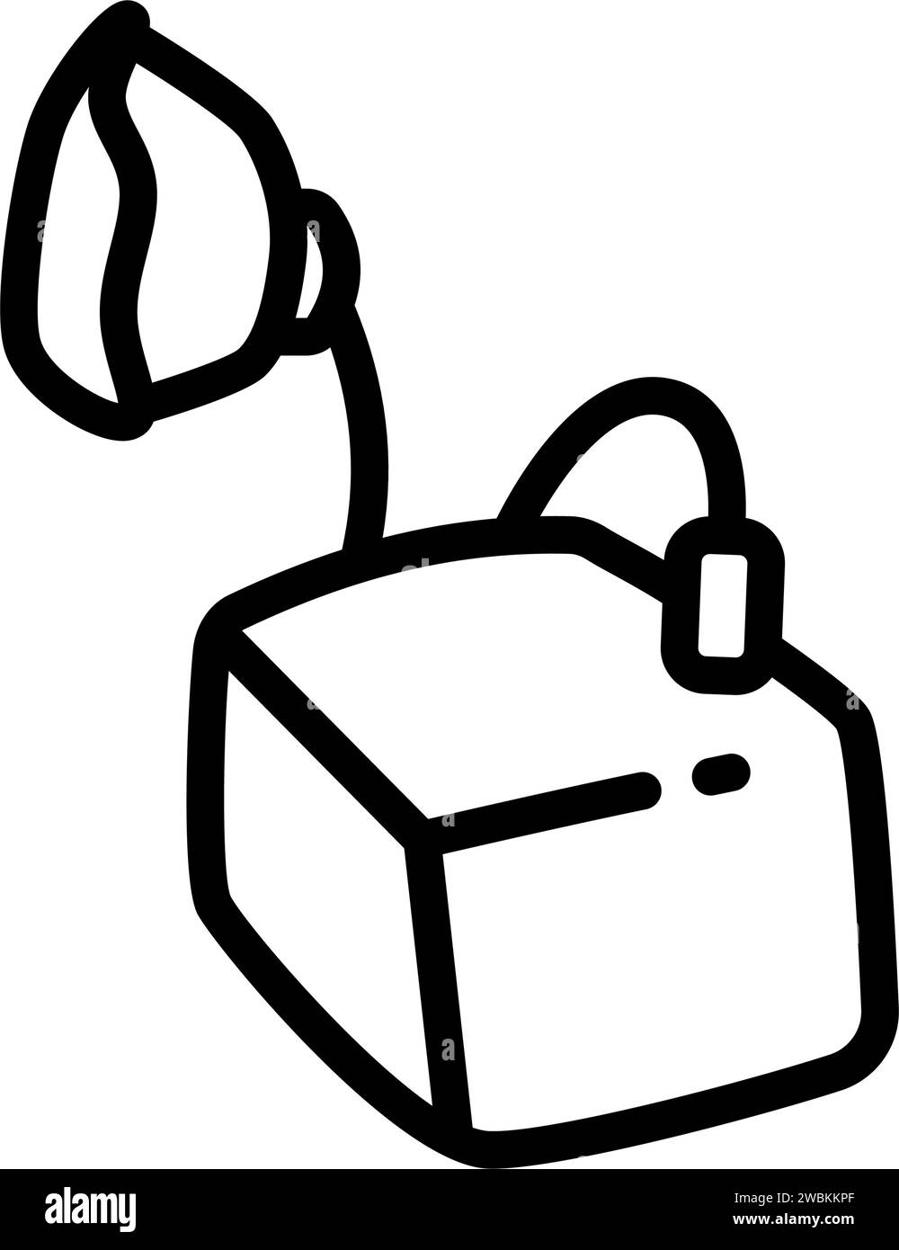 Symbol für die Verneblerlinie. Medizinische Geräte zur Inhalation bei Krankheiten, Asthma, Bronchitis, Rhinitis. Gesundheitssymbol isoliert auf weißem Hintergrund. Stock Vektor