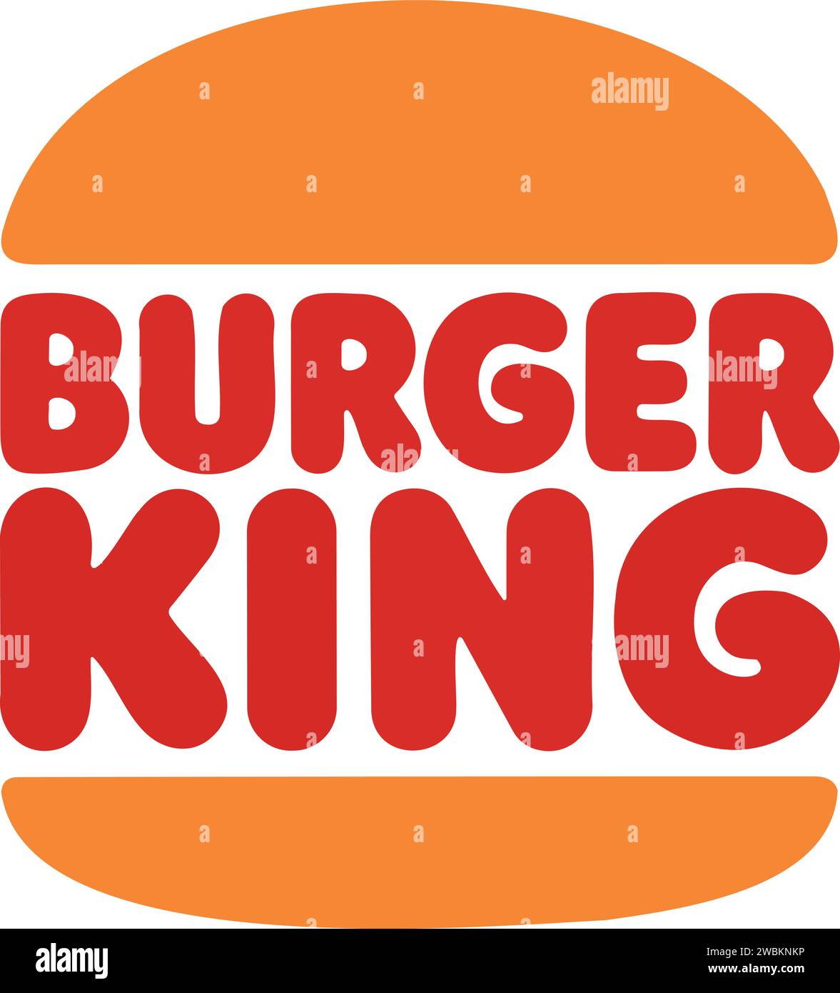 Burger King Logos. Beliebte Fast-Food-Restaurants. Vektor. Stock Vektor