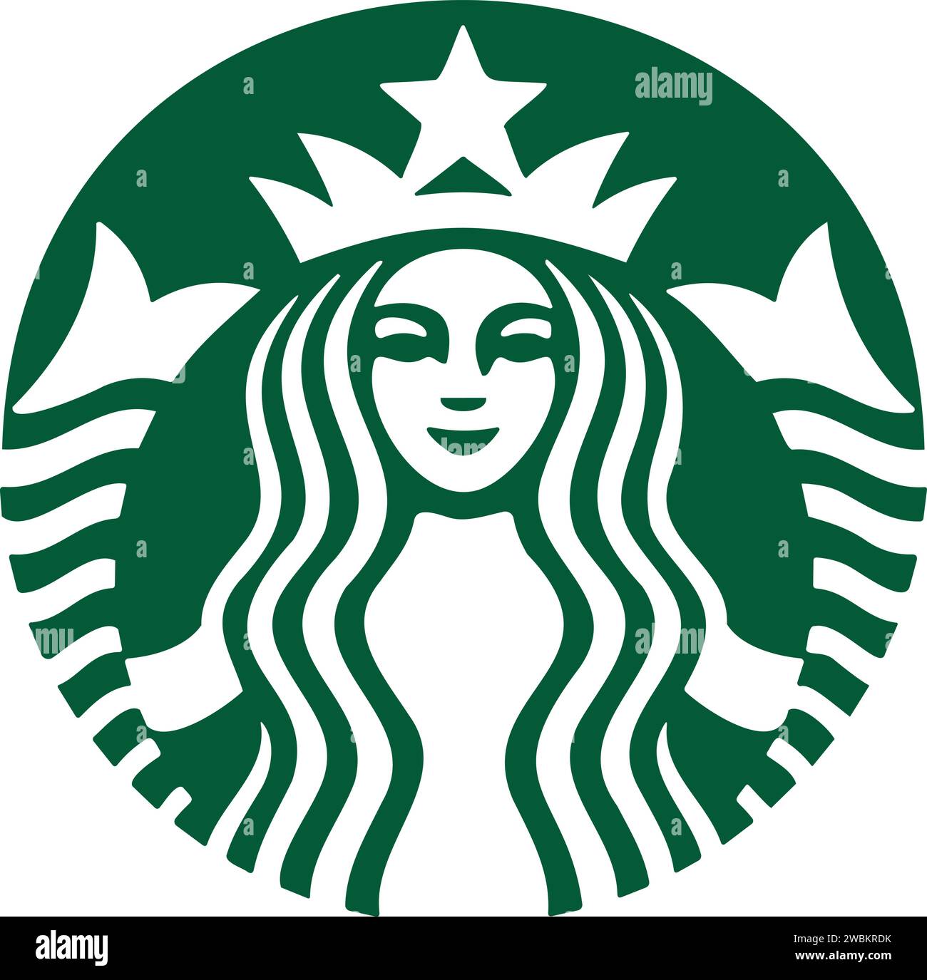 Starbucks, Logos. Beliebte Fast-Food-Restaurants. Vektor. Stock Vektor