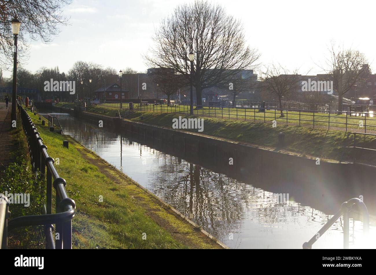 Teddington Lock, Teddington, London, England Stockfoto