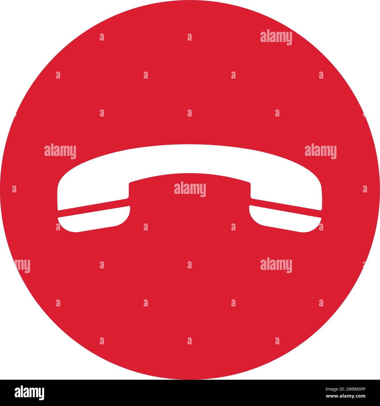 Symbol Anruf annehmen, Symbol Anruf ablehnen mit roter Taste, Telefonschild Kontakt. Keine Schaltflächen. Symbol für eingehenden Anruf Stock Vektor