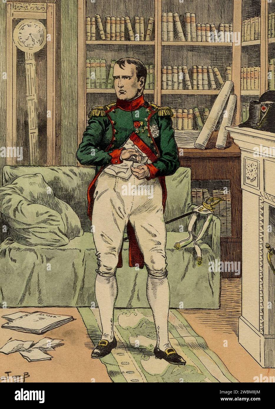 L'Empereur - Napoléon dans ses Appartements - 1810 - Uniforme des chasseurs de la Garde Stockfoto