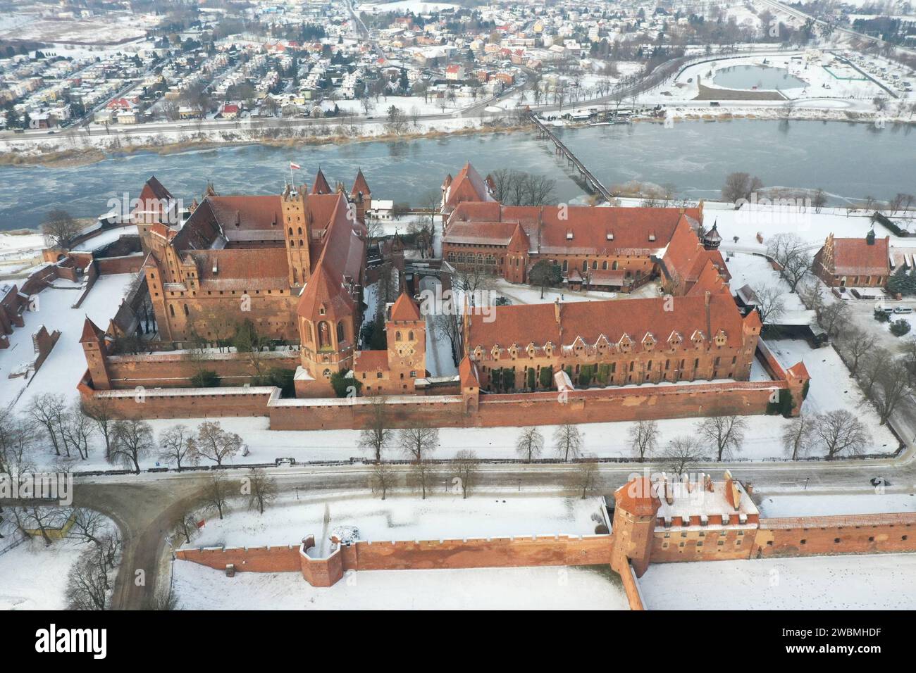 09.01.2024/ Polen Marienburg polnisch Zamek W Malborku ist eine im 13. Jahrhundert erbaute