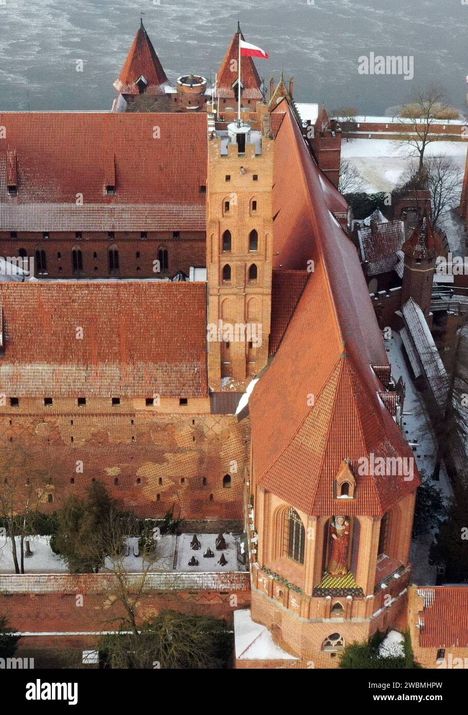 09.01.2024/ Polen Marienburg polnisch Zamek W Malborku ist eine im 13. Jahrhundert erbaute