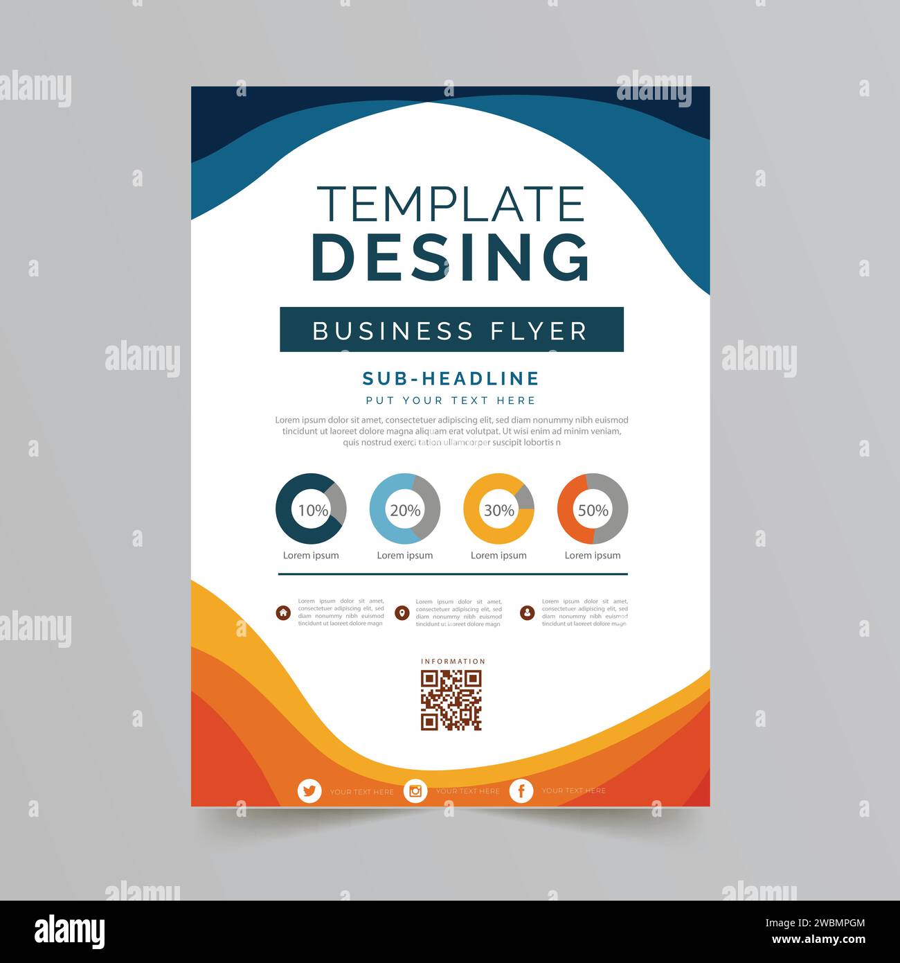 Business-Flyer-Design Stock Vektor