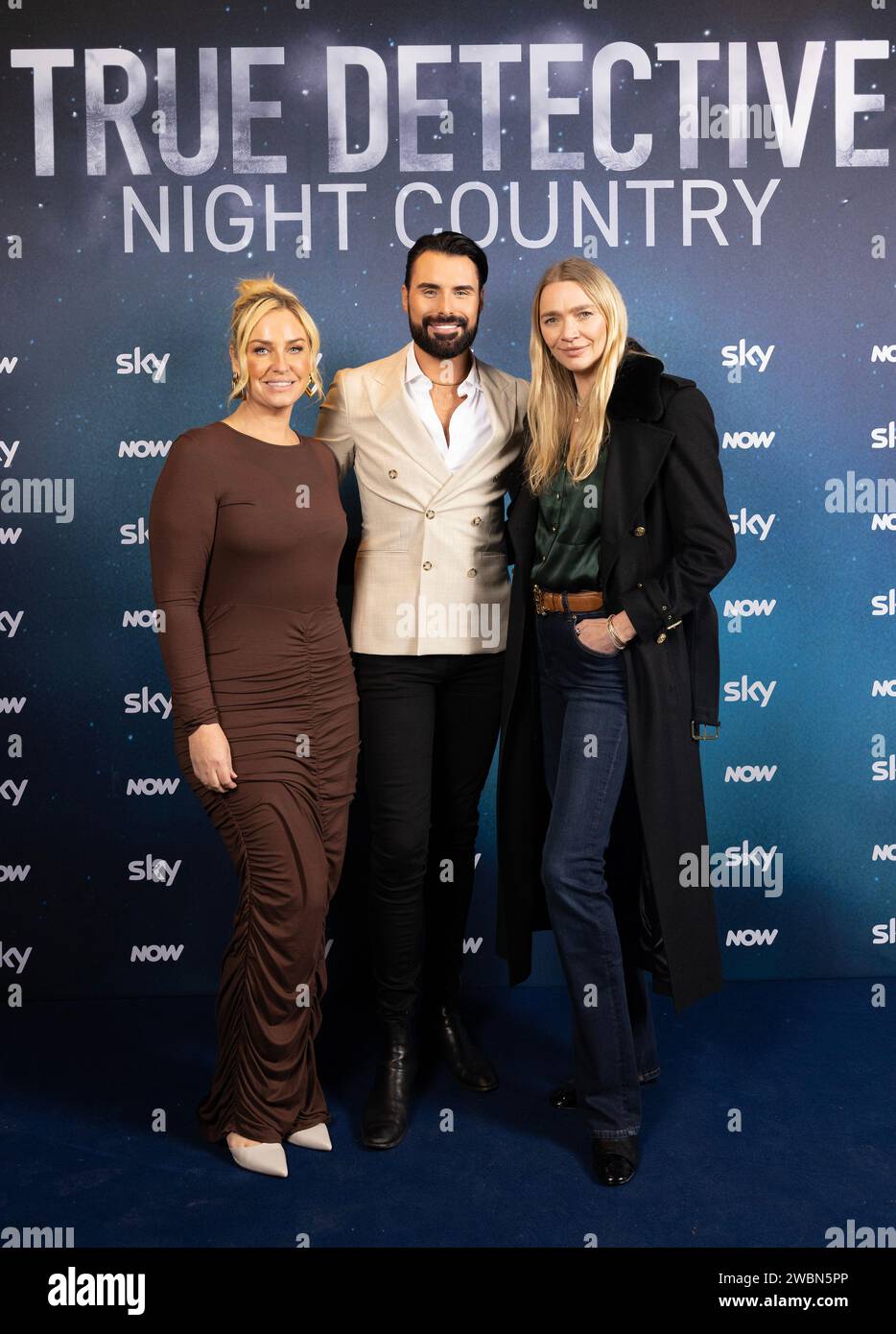 Josie Gibson, Rylan Clark und Jodie Kidd kommen zu einer VIP-Vorführung von True Detective: Night Country, die ein immersives Alaska-Erlebnis im Peter Harrison Planetarium in London beinhaltete, moderiert von Sky and NOW. Bilddatum: Donnerstag, 11. Januar 2023. Stockfoto