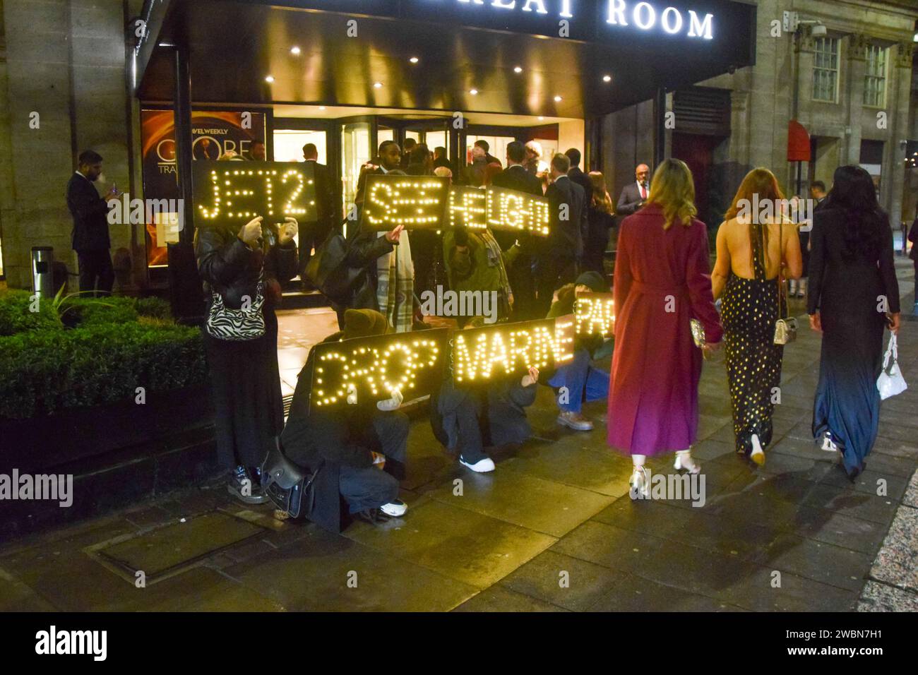 London, England, Großbritannien. Januar 2024. Protest (Credit Image: © Vuk Valcic/ZUMA Press Wire) NUR REDAKTIONELLE VERWENDUNG! Nicht für kommerzielle ZWECKE! Stockfoto