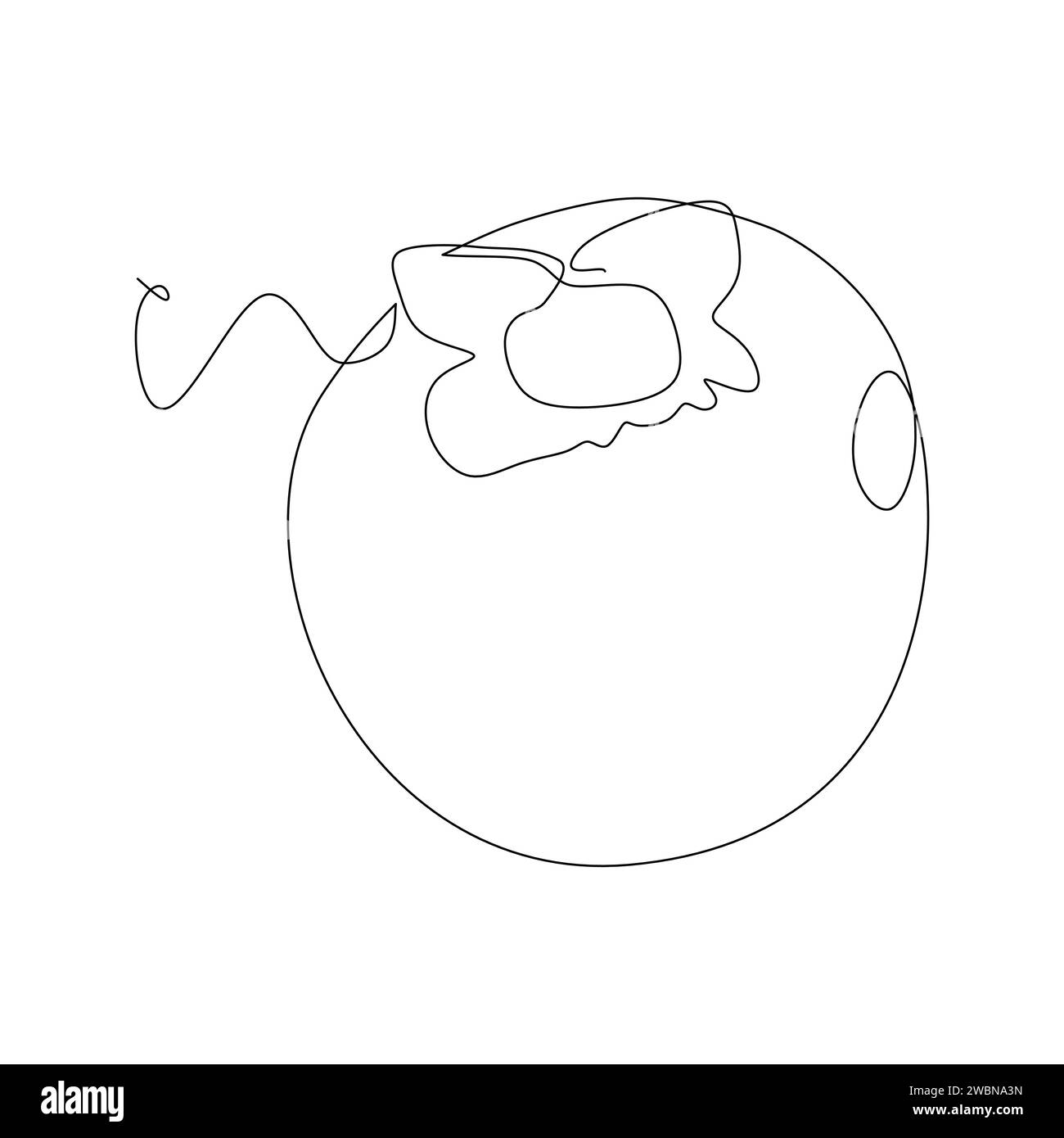 Durchgehende einzeilige Zeichnung des Granatapfelfrucht-Icons Vektor-Illustration Konzept Stock Vektor