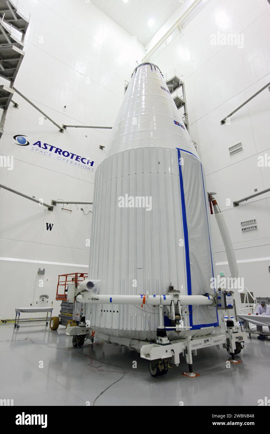 TITUSVILLE, Florida - In der Nutzlastverarbeitungsanlage von Astrotech ...