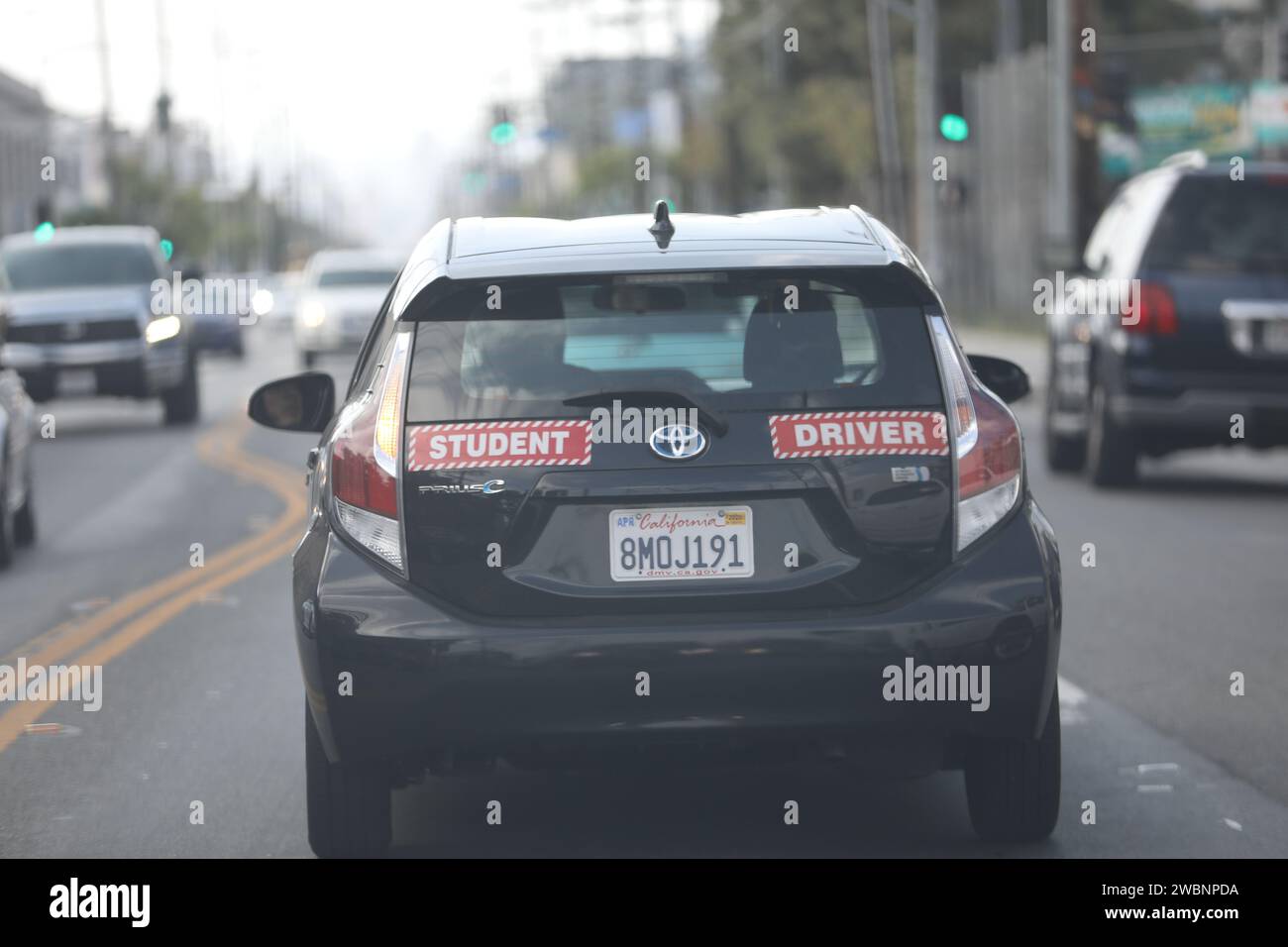 Fahrstuhlfahrer auf der Straße Stockfoto