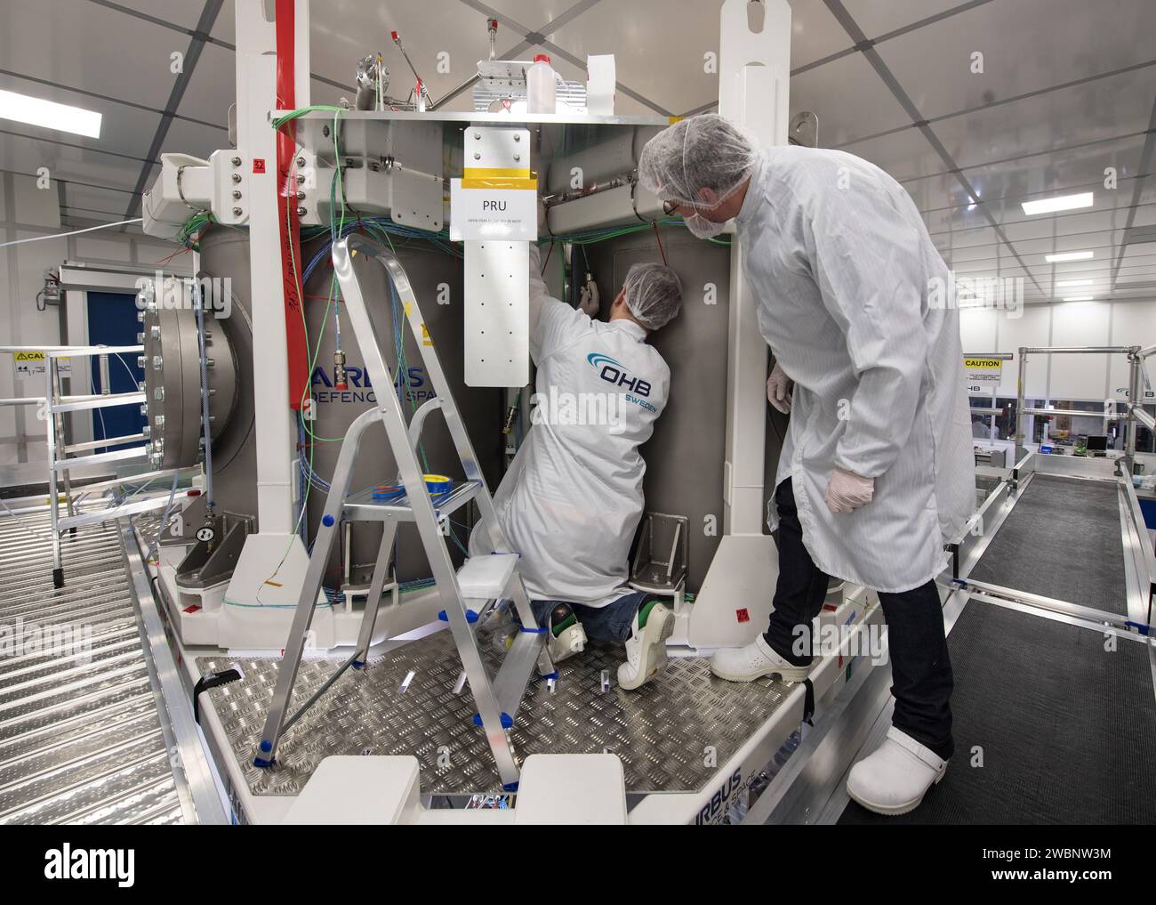 Orion-Strahlruder ermöglichen eine präzise Navigation und Fahrzeugausrichtung bei Missionen. Stockfoto