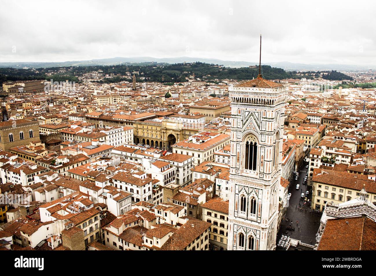 Blick auf Florenz vom Dom Stockfoto