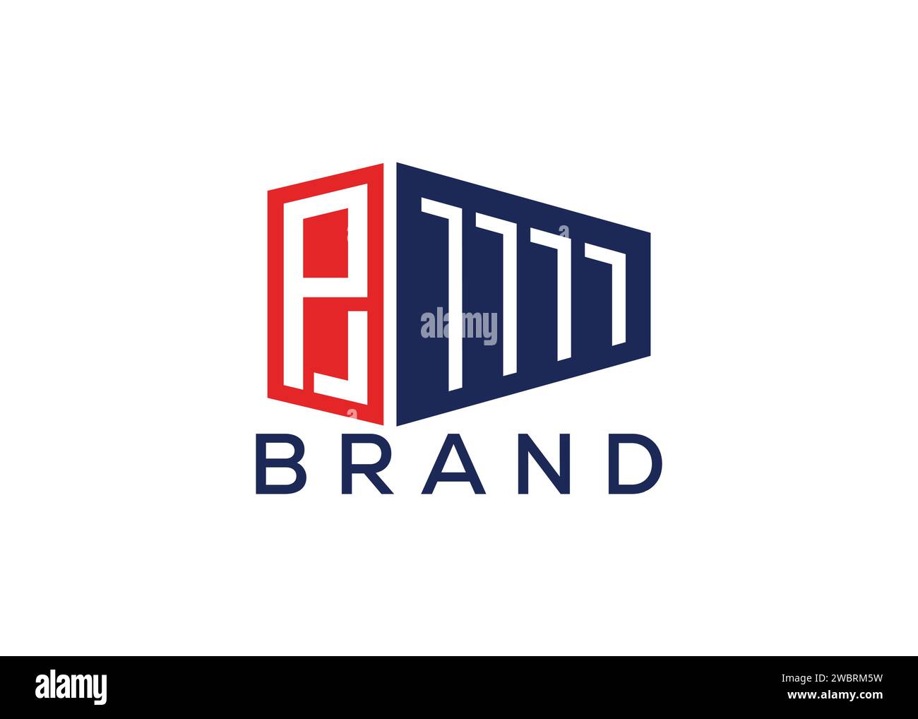 Design-Vorlage für Container-Vektor-Monogramm-Logo des Buchstaben P Stock Vektor