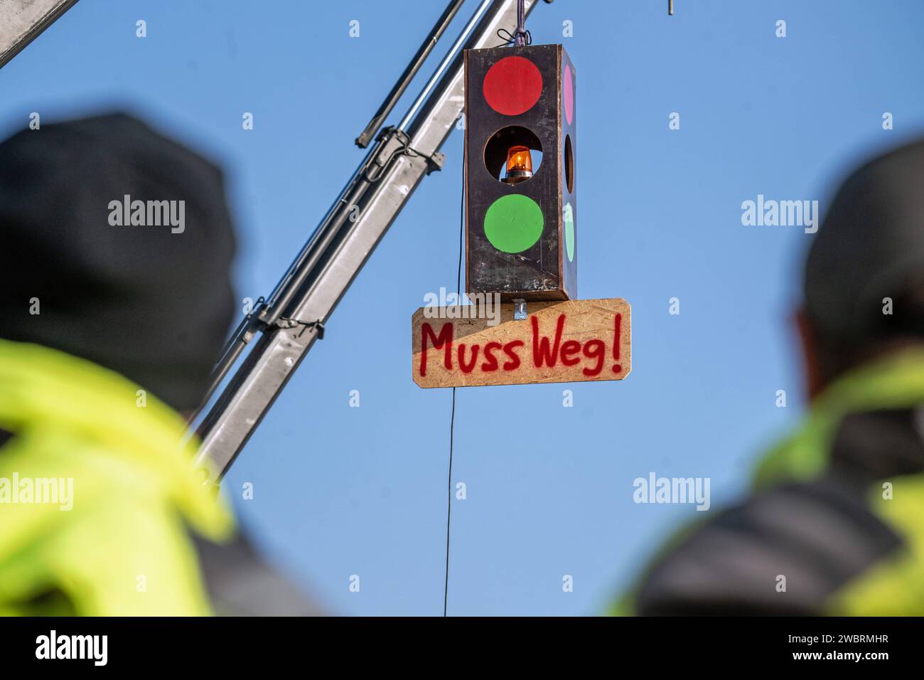 Die Ampel Muss Weg Aufkleber Ampel muss weg, Protestschild bei LKW-Kundgebung auf der Theresienwiese