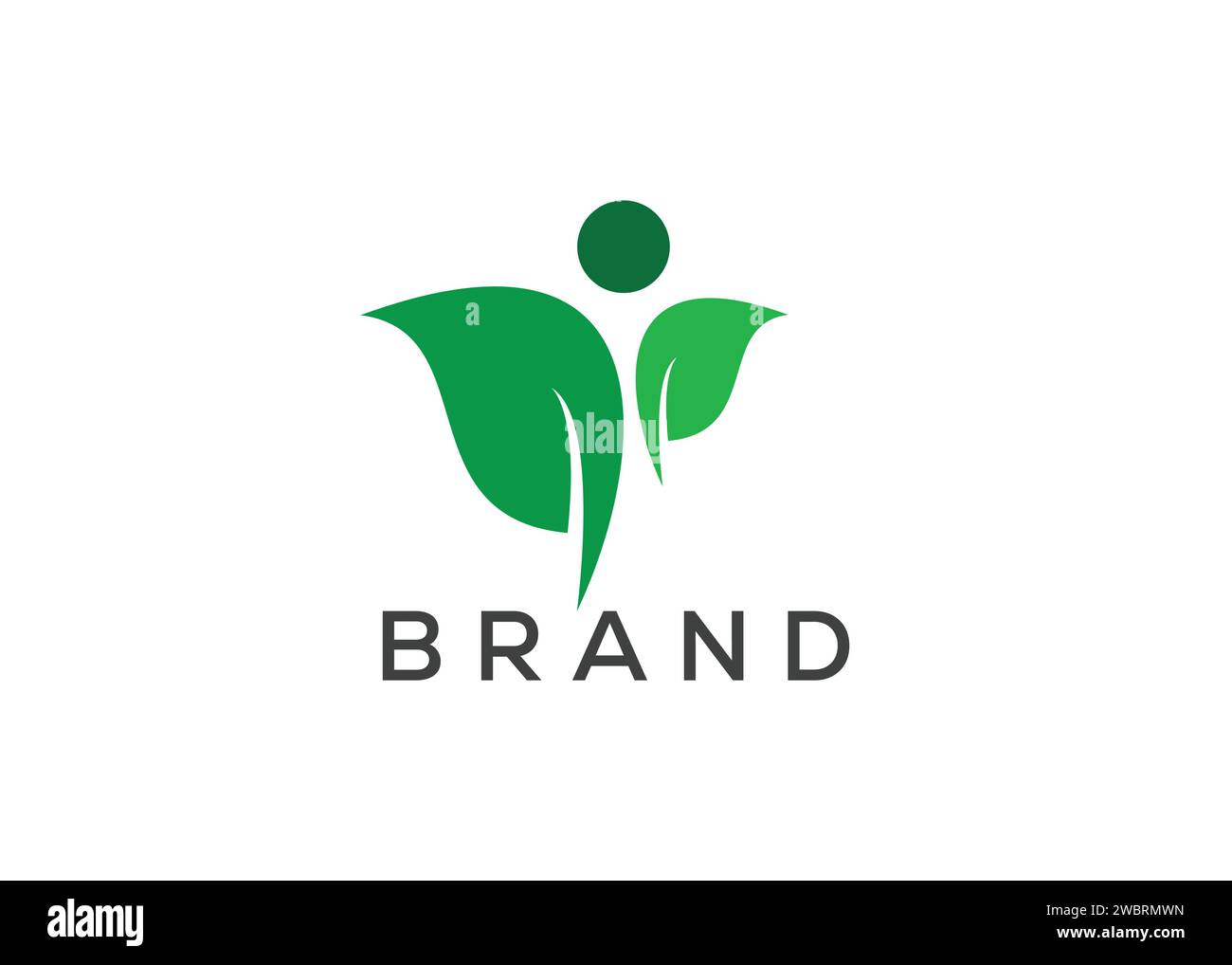 Organic Leaf man Logo Vektor. Naturmensch und Öko-Life-Logo. Healthcare Logo Design Vektorvorlage Stock Vektor