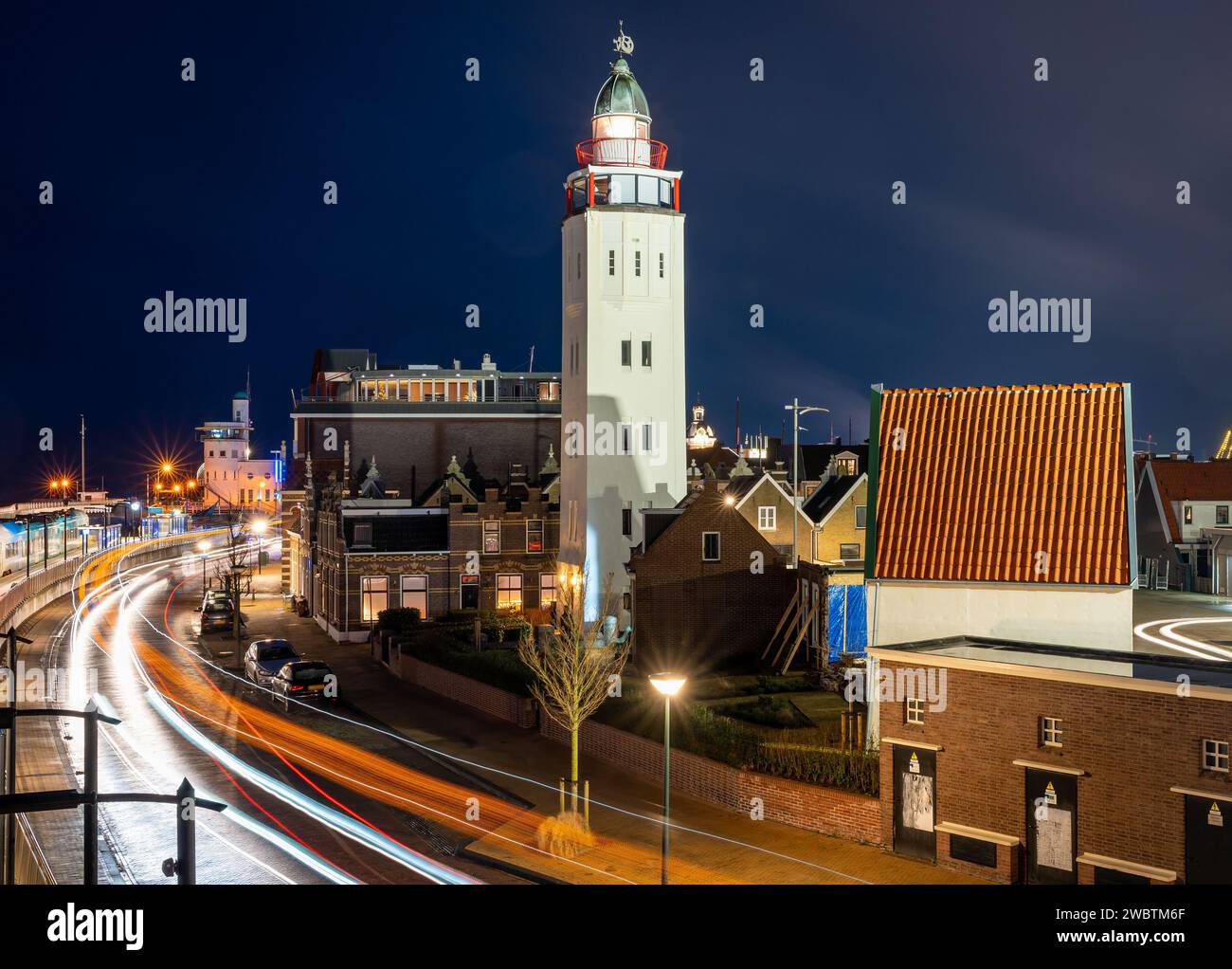 Leuchtturm von Harlingen, Provinz Friesland, Niederlande Stockfoto