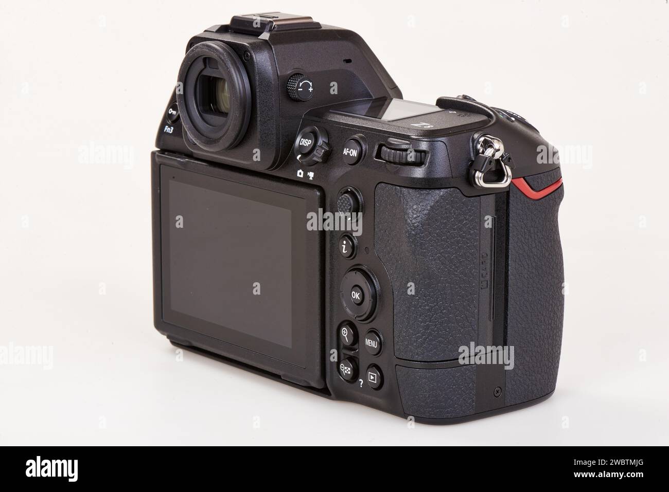 Brüssel, Belgien - 12. Januar 2024; Illustratives redaktionelles Bild einer Nikon Body Z8-Serie im Vollformat Stockfoto