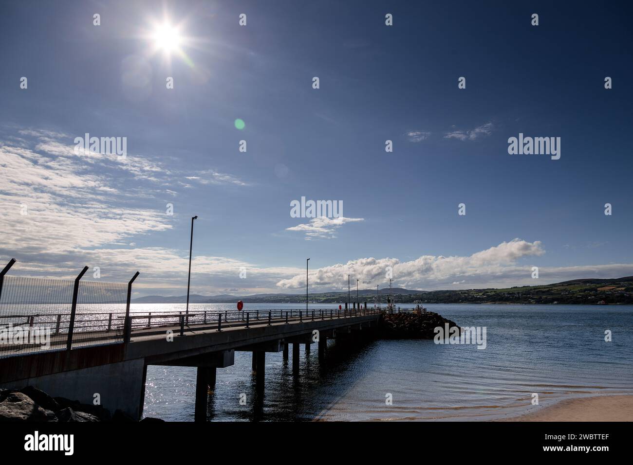 Steg am Magilligan Point, County Londonderry, Nordirland Stockfoto