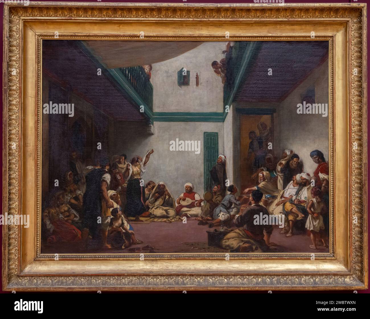 Paris, Frankreich - 01 06 2024: Louvre Museum. Jüdische Hochzeit in Marokko gemalt von Eugène Delacroix Stockfoto