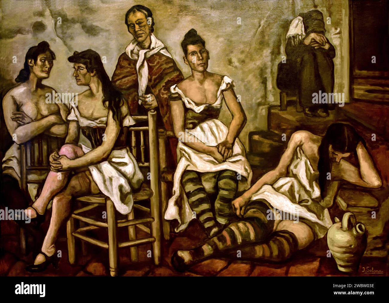 The Slum Bordell - The Slum Girls 1934 José Solana, (Gutiérrez-Solana) 1886 - 1949 Spanien Stockfoto