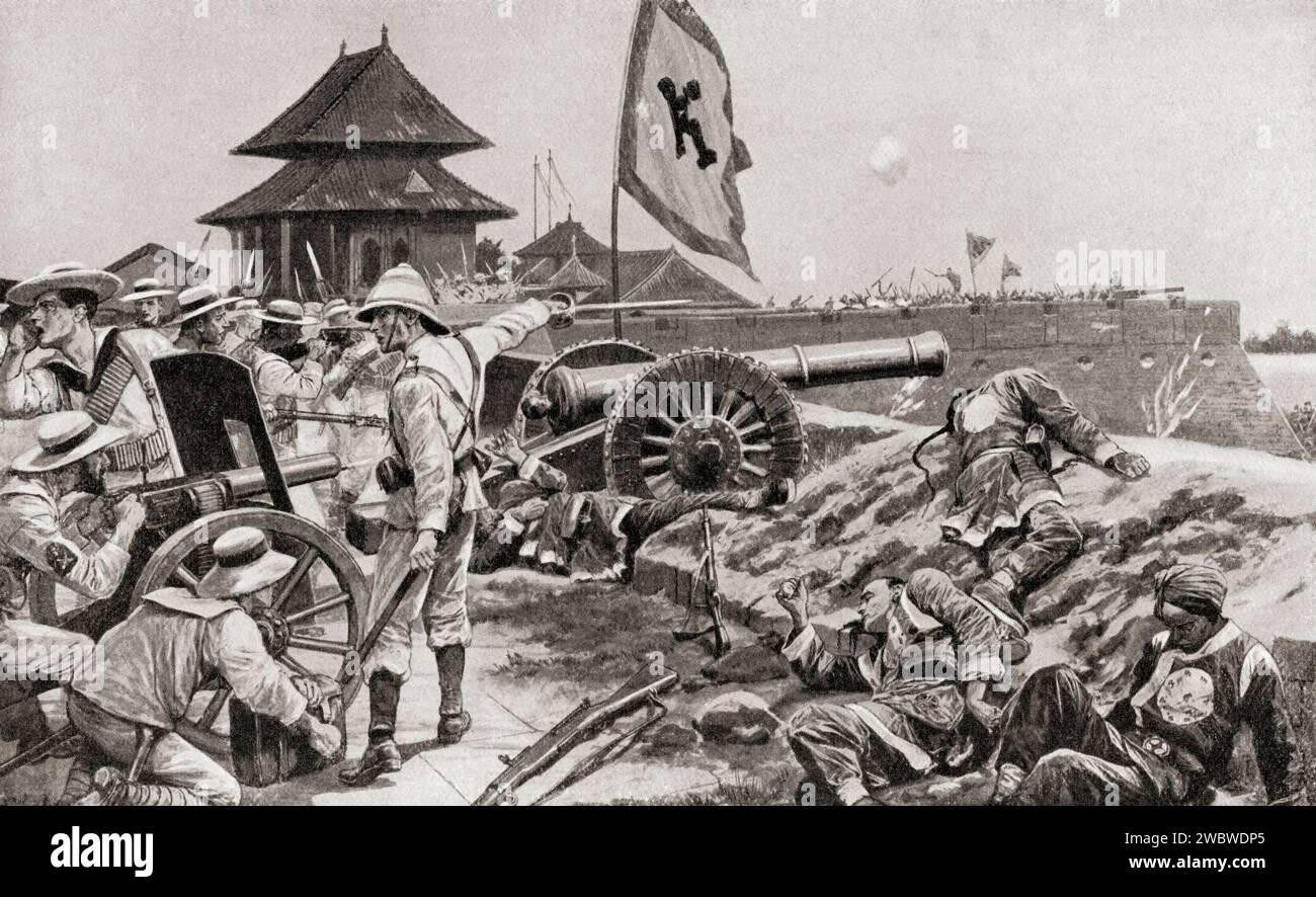 Der Boxer-Aufstand, Boxer-Aufstand oder Yihetuan-Bewegung, 1900. Stockfoto
