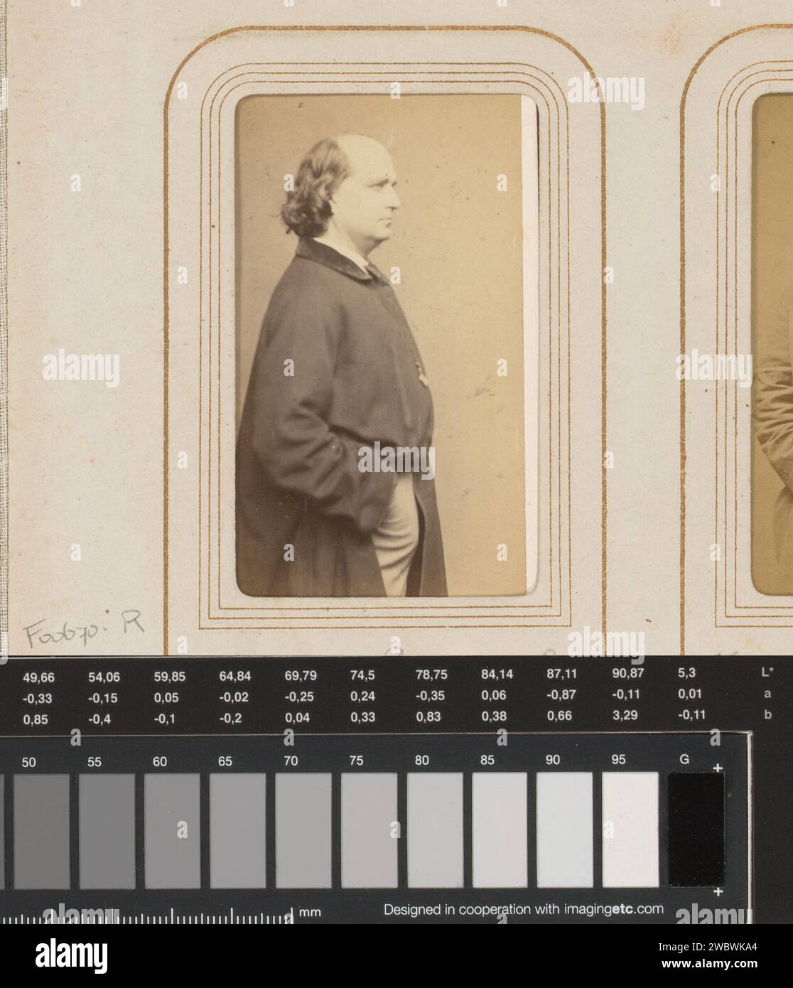 Porträt von Charles Leconte de Lisle, Empty & Bergeron, 1867 - 1875 Fotografie. Visitenkarte dieses Foto ist Teil eines Albums. Unterstützung für Fotos in Paris. Pappalbumen drucken historische Personen. Schriftsteller, Dichter, Autor Stockfoto