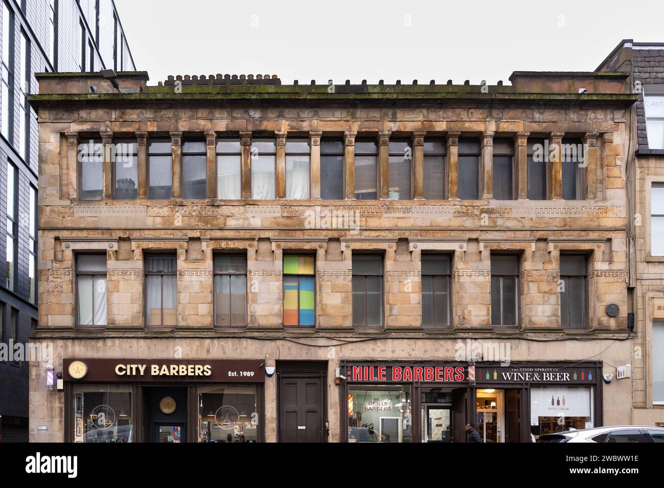 Glasgower Architektur - Alexander Greek Thomson Building, 99 - 107 West Nile Street, Glasgow, Schottland, Großbritannien Stockfoto