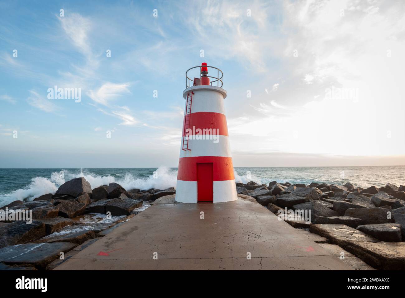 Leuchtturm portimao, Algarve Portugal Stockfoto