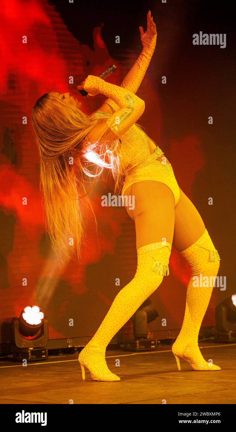 London, Großbritannien. Januar 2024. Drag Queens nimmt am RuPauls Dragcon UK 2024 Teil, an der After Hours-Veranstaltung im Excel Convention Centre. Quelle: Mark Thomas/Alamy Live News Stockfoto