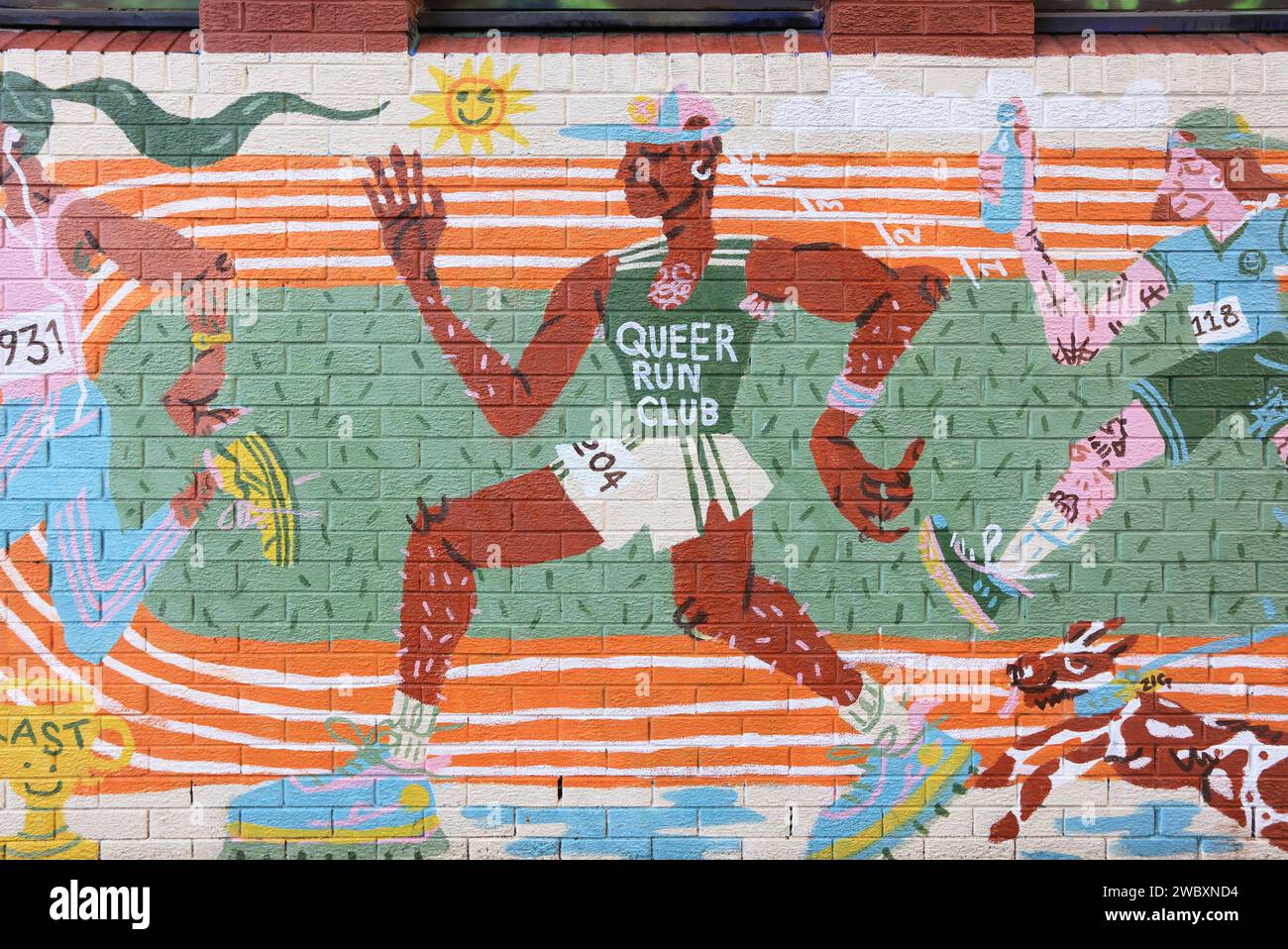 Arty and LGBT Friendly Union Street im Cathedral Quarter in Belfast, Nordirland, Großbritannien Stockfoto