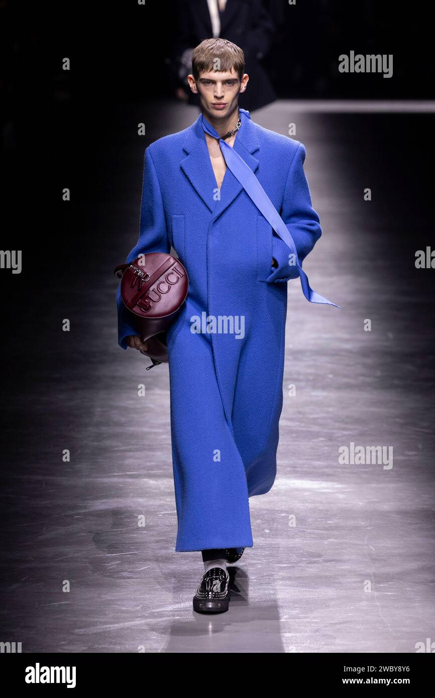Mailand, Italien. Januar 2024. GUCCI Herbst/Winter 20242025 Runway