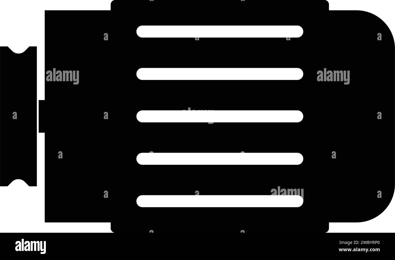 Elektrisches Dynamo-Symbol, Illustration flaches Design Stock Vektor
