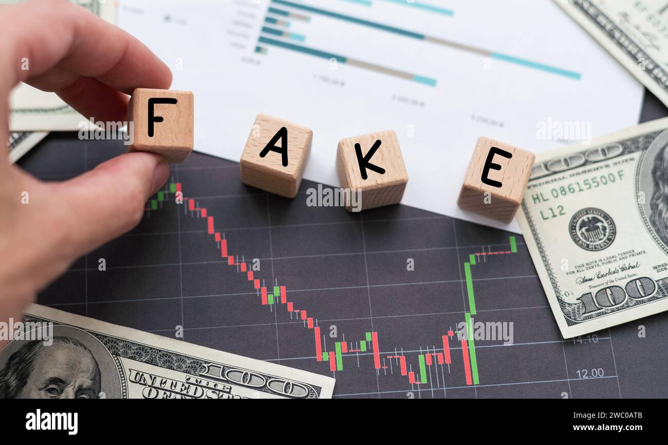 Fake News Fake Post Fakt Stockfoto
