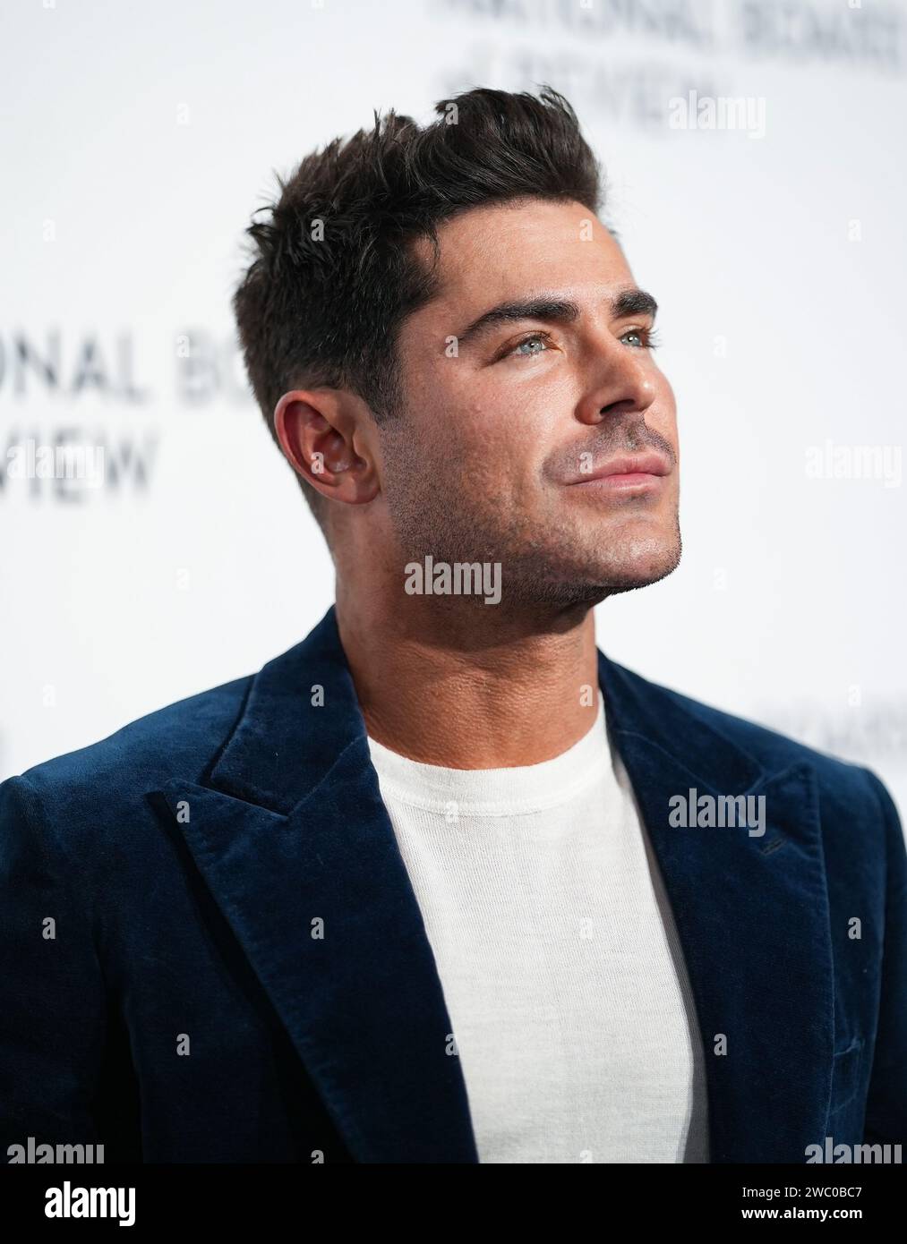 New York, Usa. Januar 2024. Zac Efron posiert für ein Foto während der National Board of Review Awards Gala in New York, USA, am 12. Januar 2024. (Foto: John Nacion/NurPhoto)0 Credit: NurPhoto SRL/Alamy Live News Stockfoto