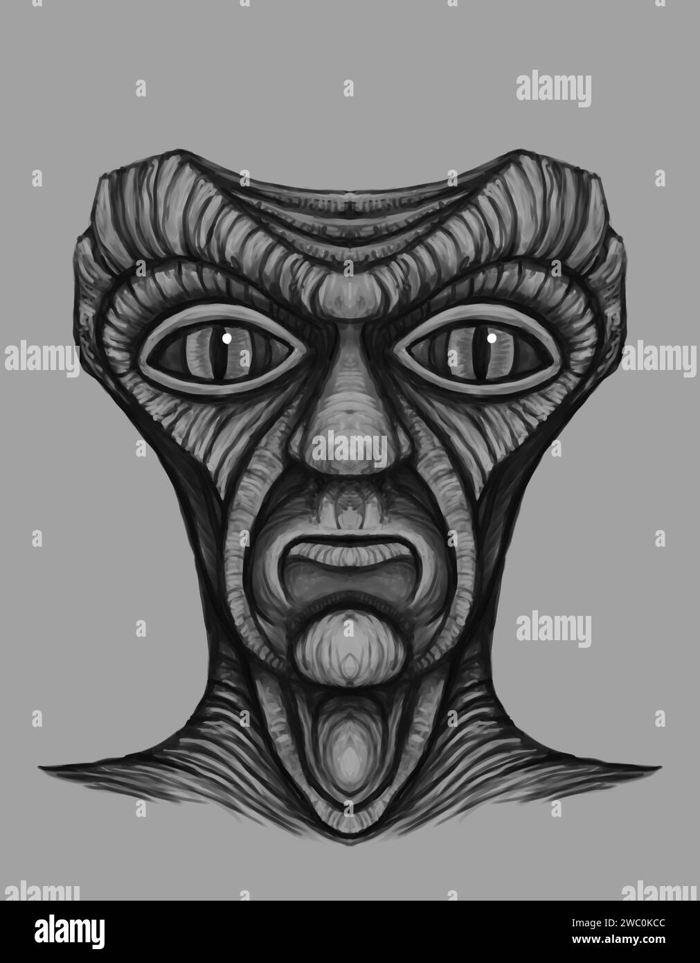 Alien Creature - digitale Malerei Stockfoto