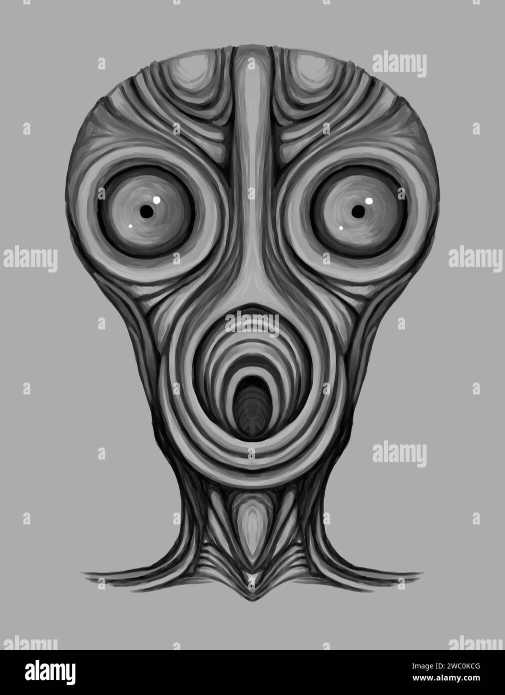 Alien Creature - digitale Malerei Stockfoto