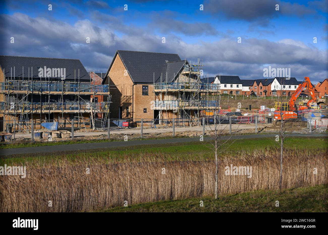 Neubau Des Hausgebäudes Stockfoto