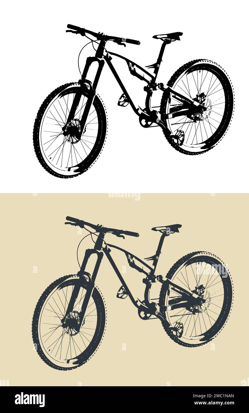 Stilisierte Vektorgrafiken eines Trailbikes Stock Vektor