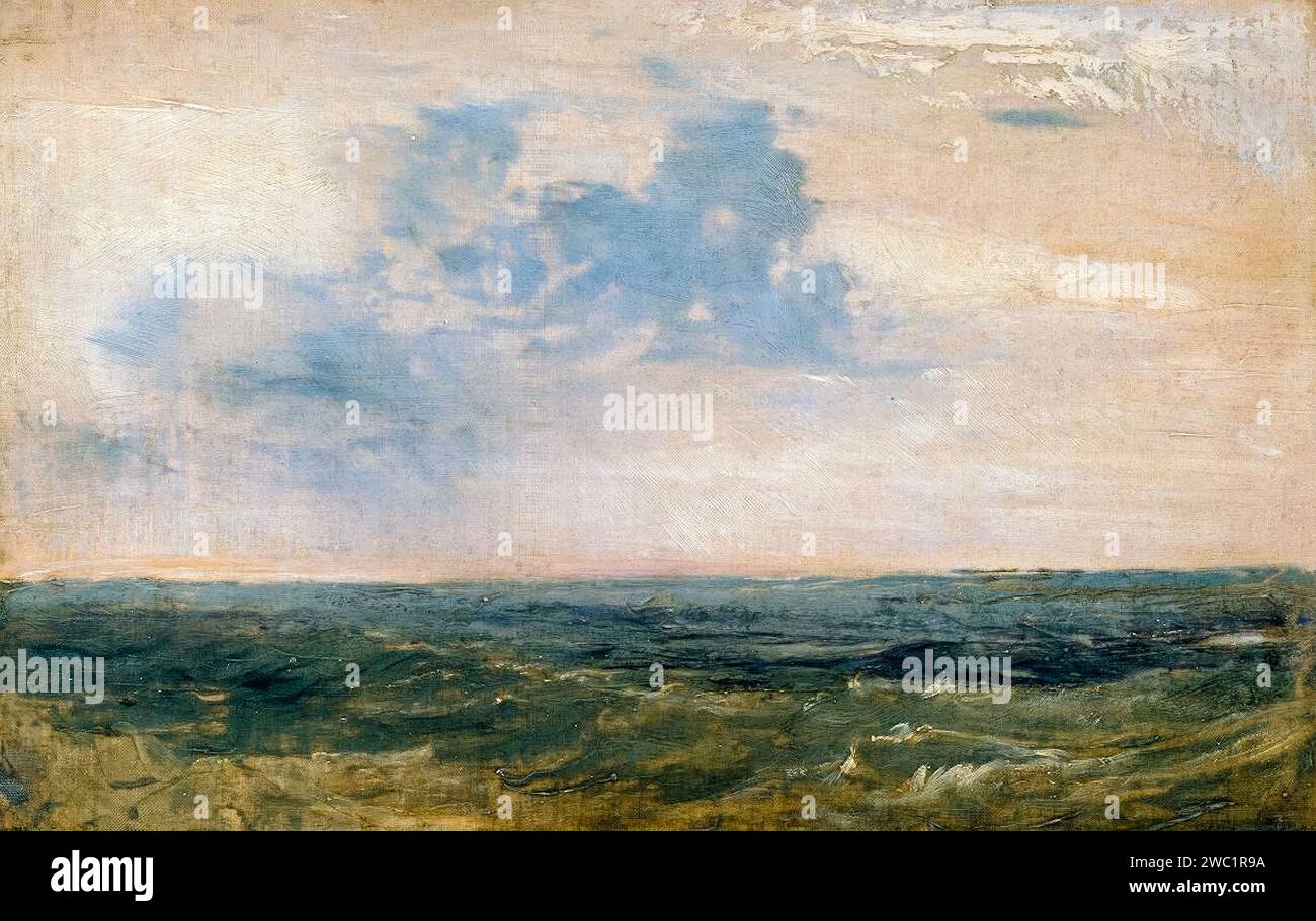 JMW Turner, Study of Sea and Sky, Isle of Wight, Gemälde in Oil on Canvas, 1827 Stockfoto
