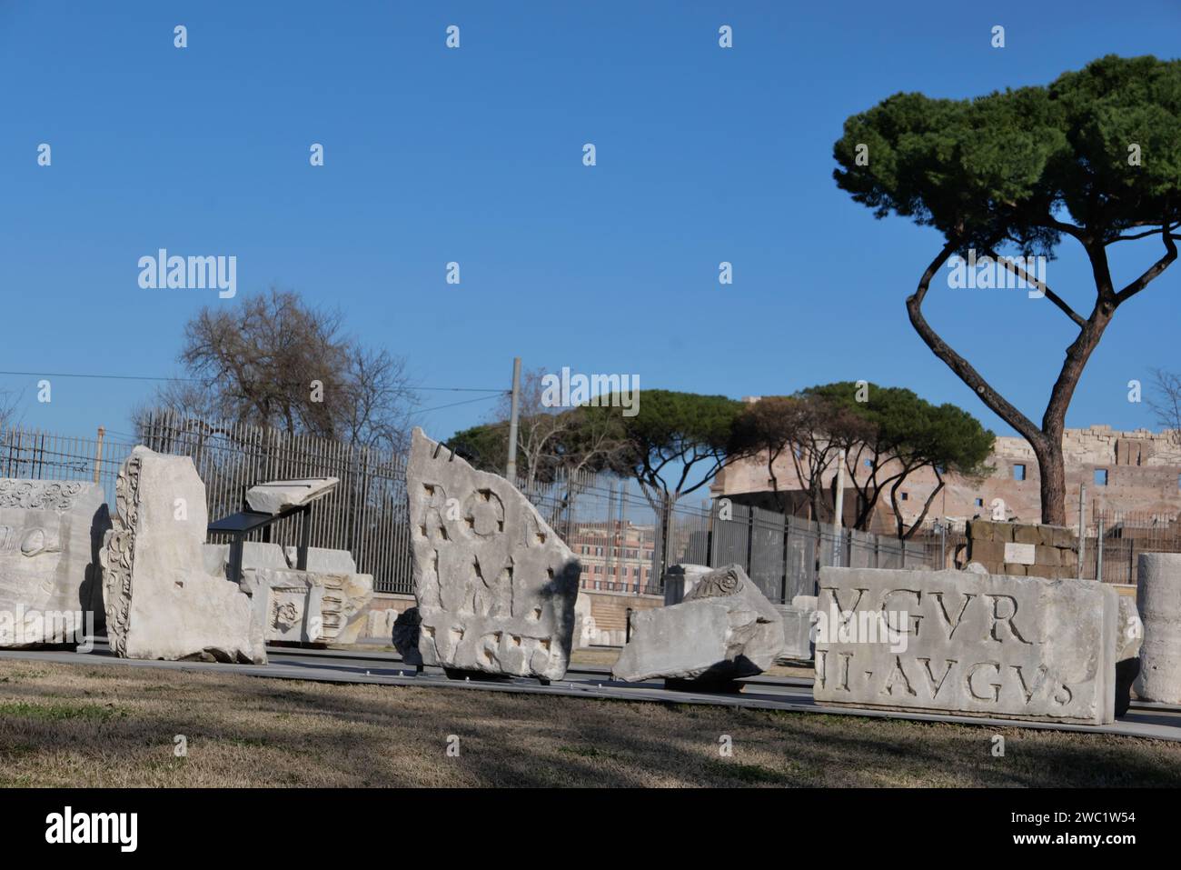 AUSSENANSICHT DES NEUEN ARCHÄOLOGISCHEN PARKS DES CELIO-MUSEUMS DER FORMA URBIS Stockfoto