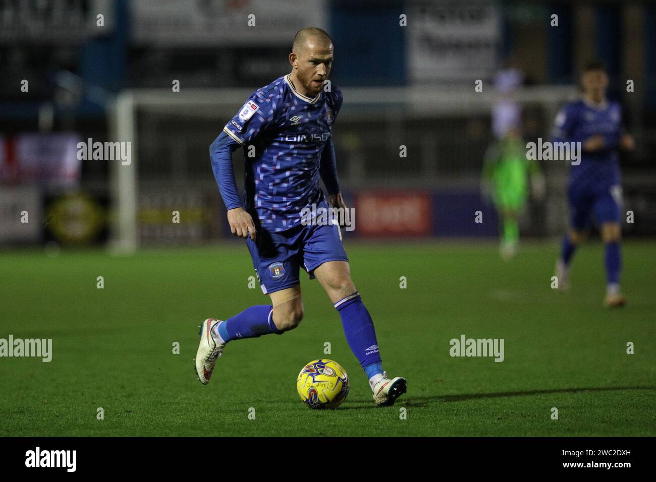 Joe Garner von Carlisle United während des Spiels der Sky Bet League 1 zwischen Carlisle United und Oxford United in Brunton Park, Carlisle am Samstag, den 13. Januar 2024. (Foto: Robert Smith | MI News) Credit: MI News & Sport /Alamy Live News Stockfoto